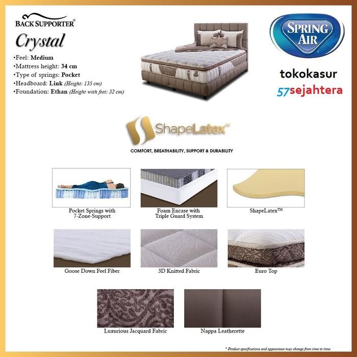 Kasur Springbed Spring Air Type Crystal - Full Set