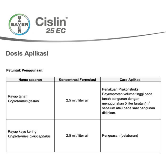 (Allthebest) Cislin 25 EC - Anti Rayap - Bayer - Pembasmi Rayap - 1 Liter