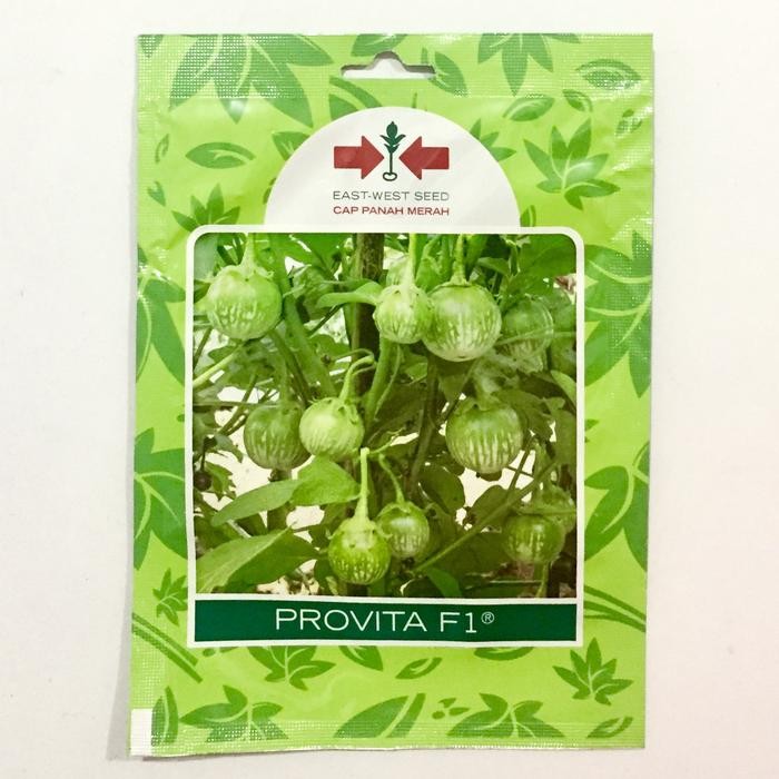 Benih Terong Lalap Bulat Hijau PROVITA F1 Panah Merah SP Kemasan Asli