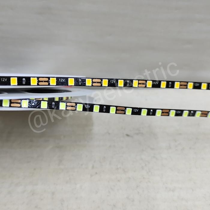 Lampu Led Strip Slim Tipis 4Mm Pcb Hitam Henseki 2835 12V 120Led
