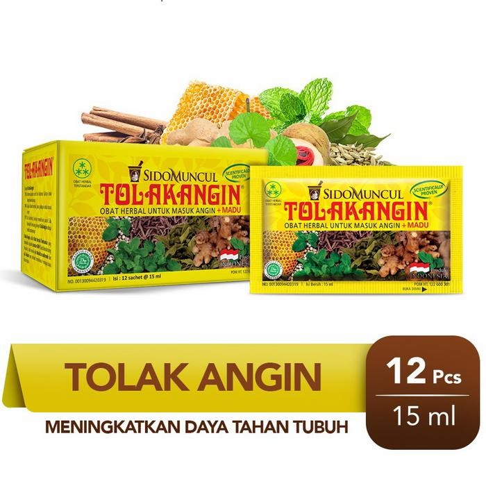 

New Tolak Angin Cair 1 Box Isi 12 Sachet Untuk Masuk Angin