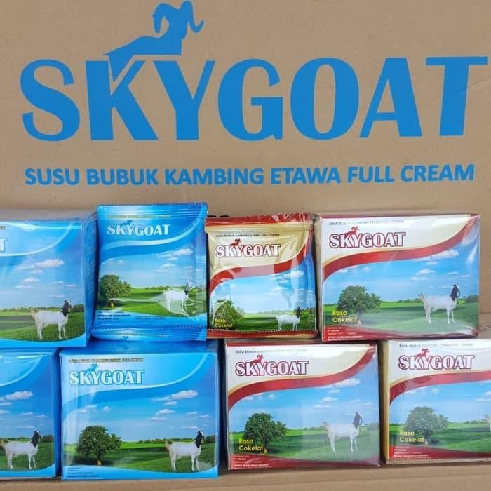 

New [PAKET 4BOX] Susu Kambing Etawa Skygoat Original dan Coklat Asli Murah Solusky Putih Dairy Milk