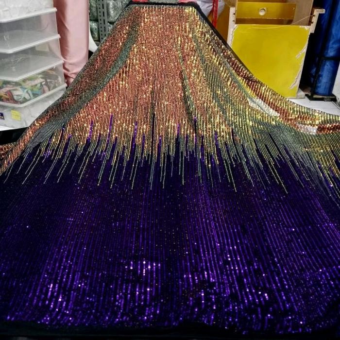 BAHAN/KAIN TILLE SEQUIN GRADASI