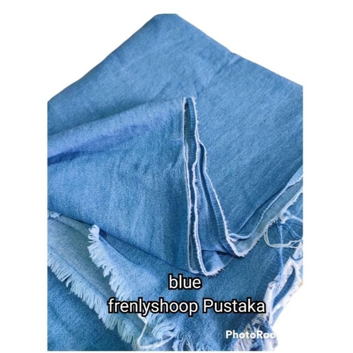 Kain Bahan Denim soft jeans Bahan kemeja / Bahan jeans wash lembut 10 oz ( hrg per potong)