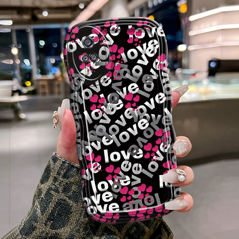 Casing Hp Untuk VIVO Y51 2021 Y31 2021 Y51A 2021 Y53 Y53s Y33 Case Casing teks Cinta cesing silikon 