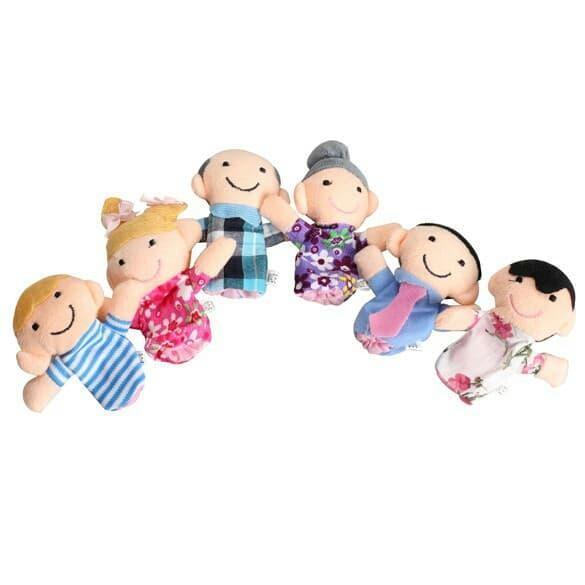 Terlaris- Boneka Jari Anak Finger Family 1 Set Isi 6 Pcs / Mainan Boneka Jari -Gratisongkir