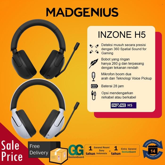 (Expert) SONY Headset Gaming Nirkabel INZONE H5 / Headphone Gaming WH-G500