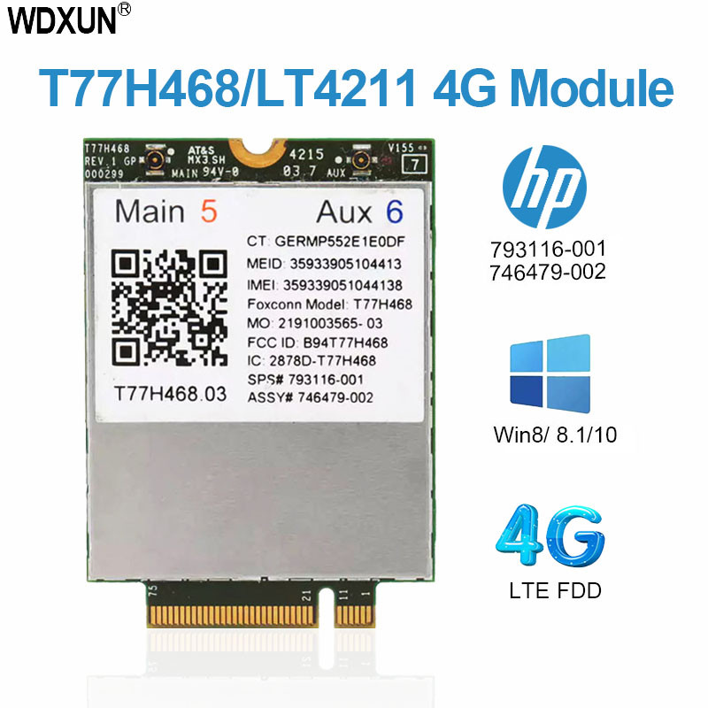 4G Module T77H468 LT4211 NGFF FDD LTE WWAN Board SPS 793116-001 Wireless Network Card for HP