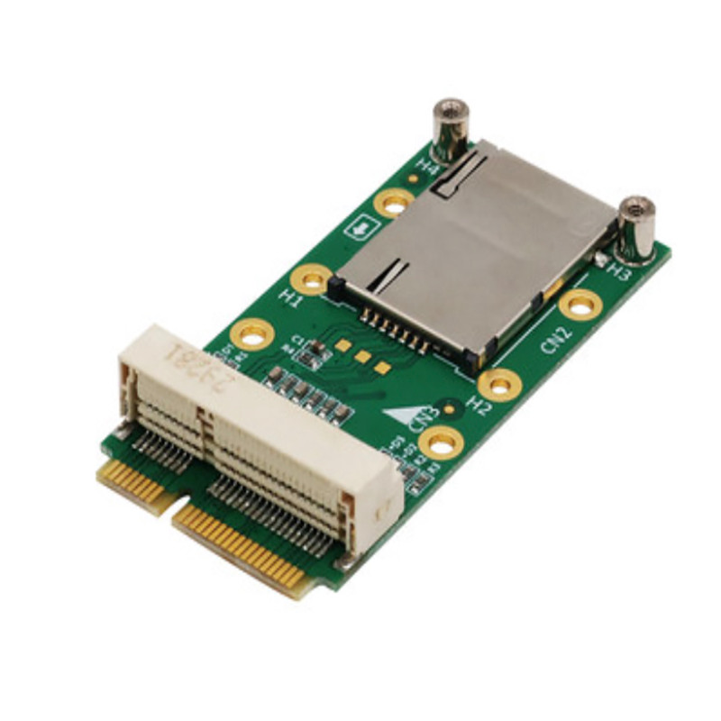 Mini PCI-E Adapter Card mPCIe SIM Card Slot for 3G 4G Module Self-elastic slot Extension/WWAN