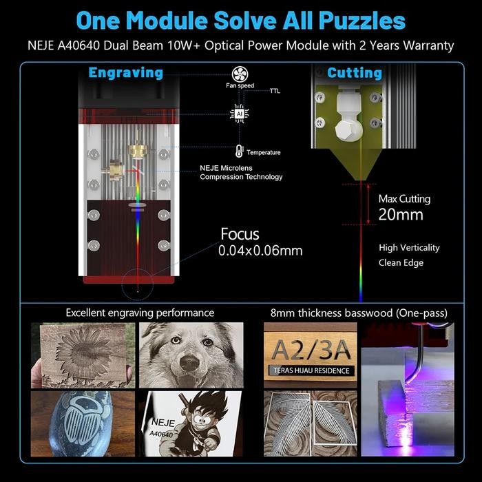 

Hot Sale! . Neje 3 Plus Laser Engraver 255 X 420 Mm Professional Laser Engraving