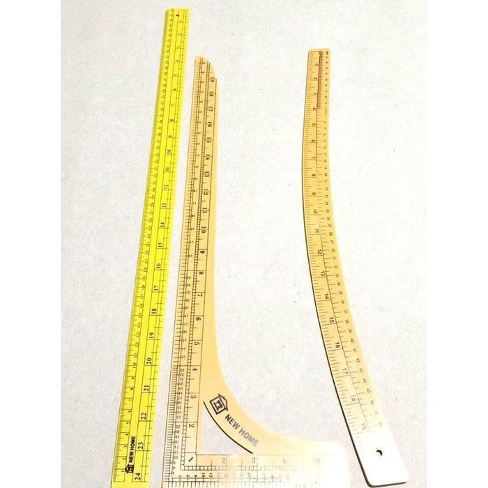 

(Expert) penggaris pola jahit kumplit isi 3 penggaris / alat jahit