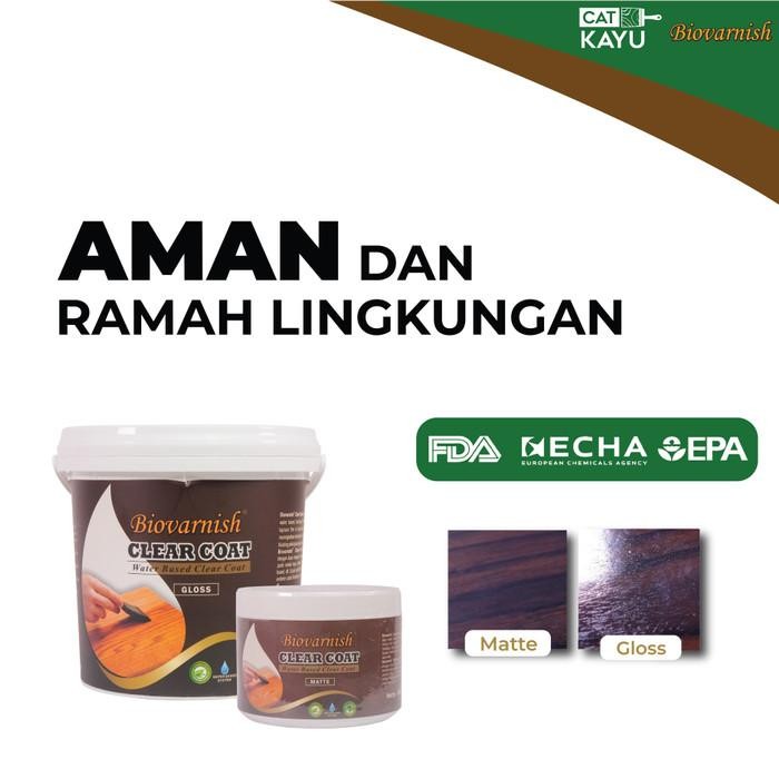 Expert Clear Coat Kayu Waterbased Pernis Kayu Biovarnish Clear Coat 1kg