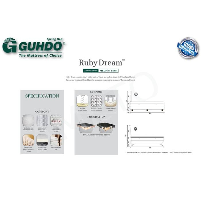 Ruby Dream Latex 160X200 Virginian Style - Spring Bed Guhdo