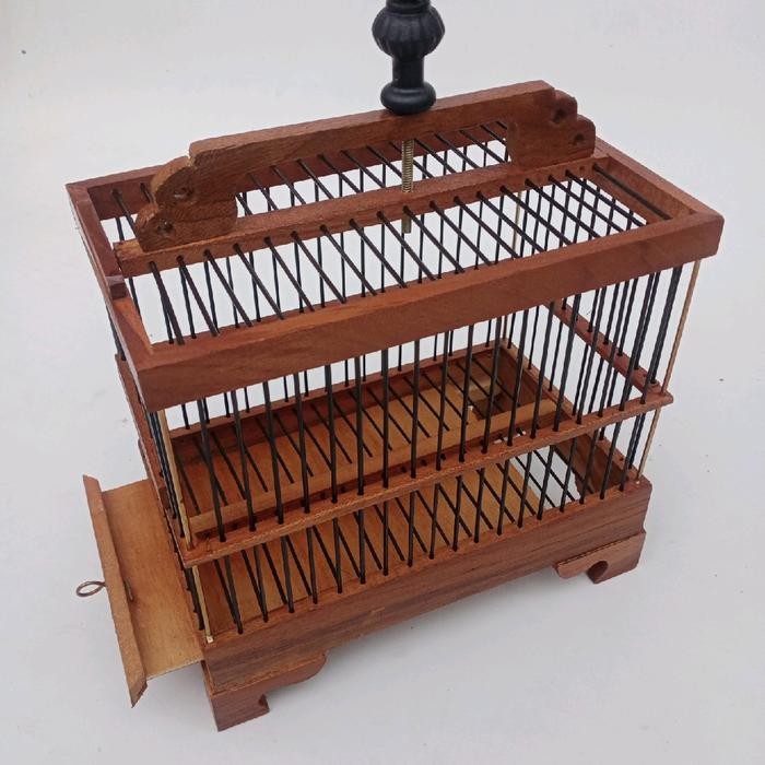 Sangkar ni koper murah pleci Kolibri kandang untulan finishing walnut