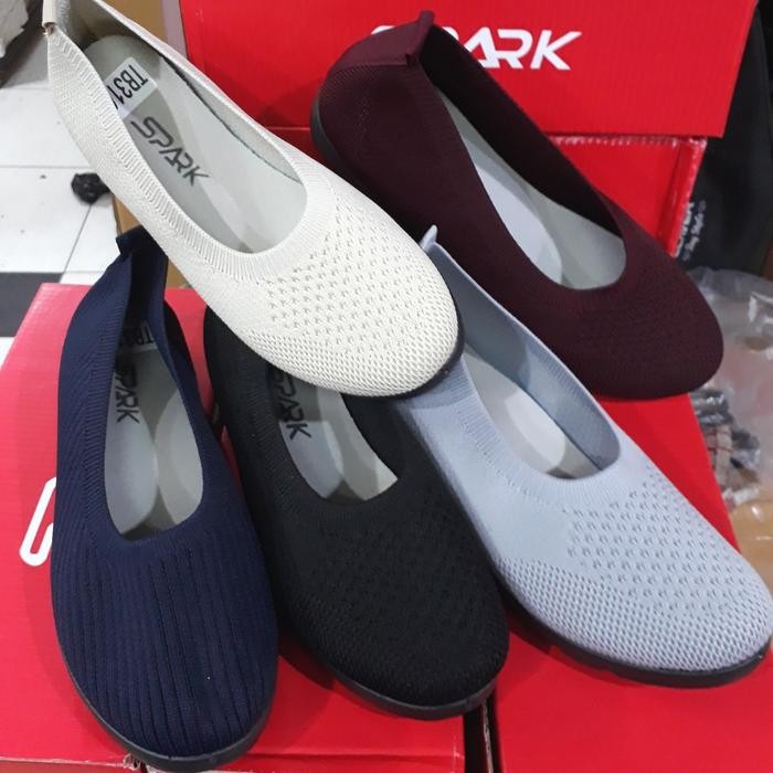 Sepatu Slip On Import Wanita Spark Original Sepatu Karet/Rajut -Gratisongkir