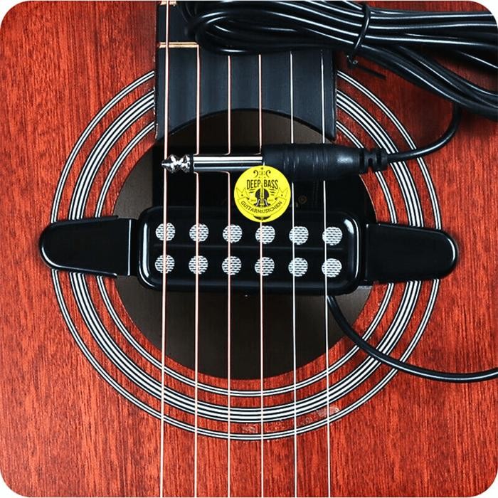 Fishman Spul Pickup Gitar elektrik full set akustik tempel Microphone 12 Hole 6.35mm 3M - P-012