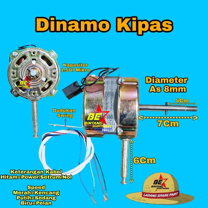 Dinamo motor kipas angin miyako remote rrt