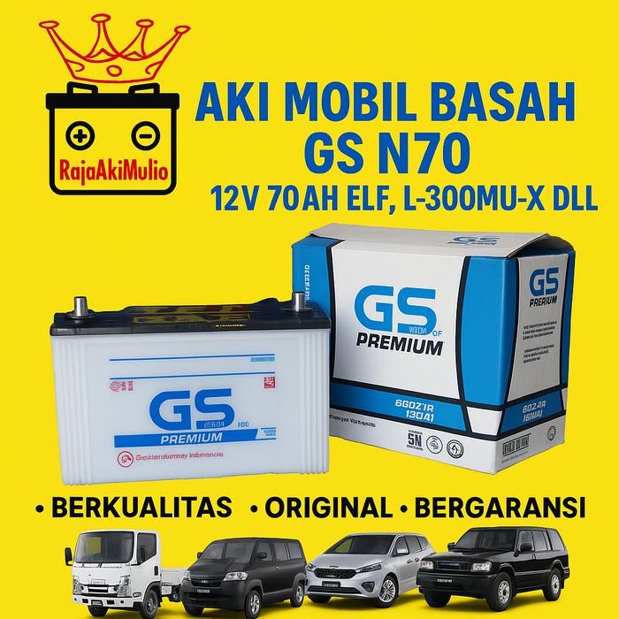 ACCU/ AKI MOBIL BASAH GS N70 12V 70AH 65D31R