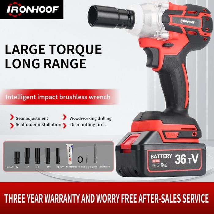 Ironhoof Impact Wrench Mesin Bor Cordless Impact Wrench