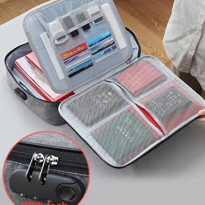 

Tas Tempat Penyimpanan File Dokumen Travel Bag Storage Security Lock
