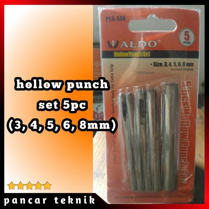 

AT Alat Plong Set Hollow Hole Punch Alat Pembuat Lubang Set 5Pcs