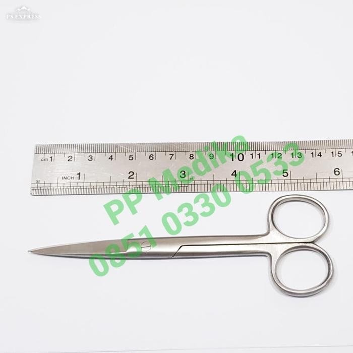 

AT Gunting Lurus Tajam-Tajam 14 cm (Gunting Medis)