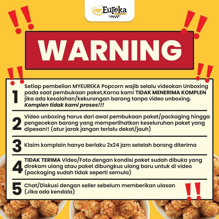 

Eureka Popcorn Original Sea Salt Pack 140G Snack Cemilan Impor