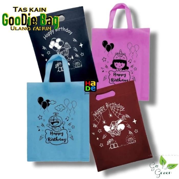 (Expert) Goodie bag Ultah / Tas kain spunbond Souvenir Snack ulang tahun Anak