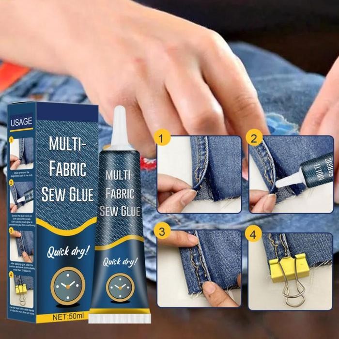 

AT NORTH MOON Lem perekat Kain kulit sofa textile jeans Liquid glue 50ml
