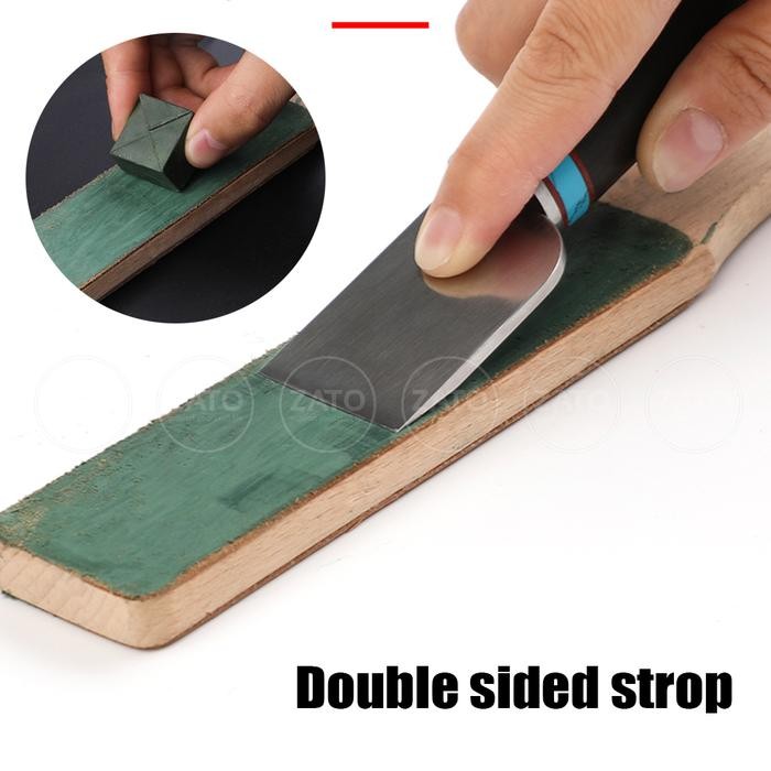 

AT Pengasah leather tools Double sided strop , rough & Sharpener Oil