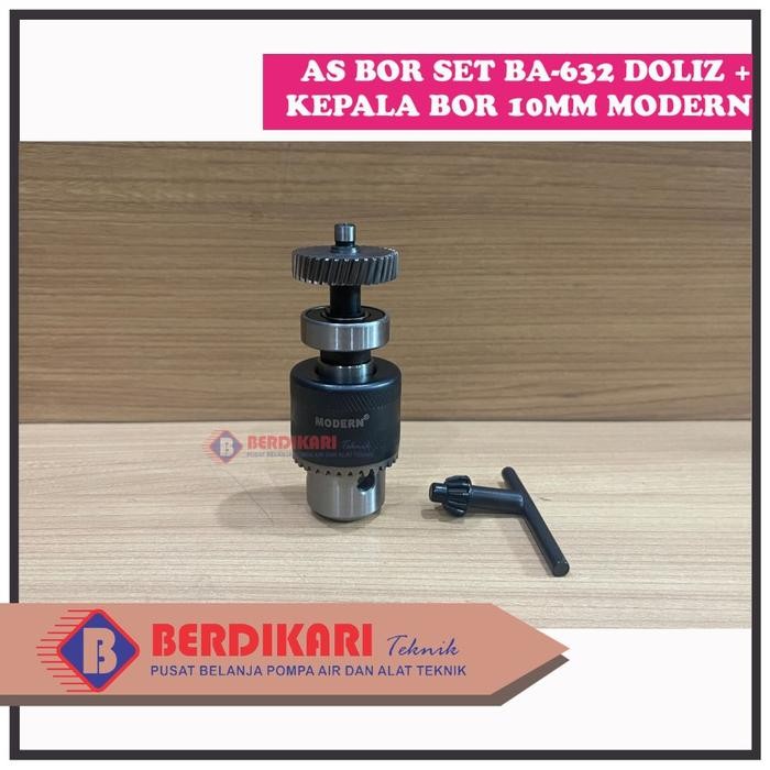 As Bor 10mm 10 mm DOLIZ BA632 BA 632 Komplit Set Kepala Bor Modern
