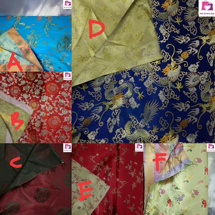 

AT kain satin RRT motif oriental jibao lb.90cm per 50cm