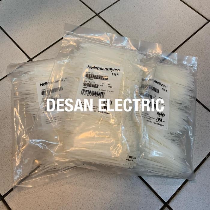 

Kabel Ties Insulok Hellermanntyton T18R 10Cm Isi 1000Pcs Putih & Hitam