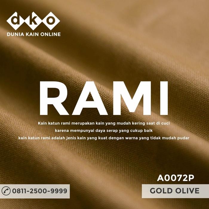

AT DKO Kain RAMI Linen Premium Warna Gold Olive
