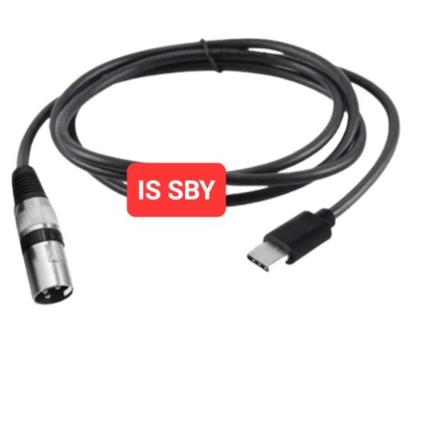 Kabel Audio Usb Type C to XLR Male Ring masih ready