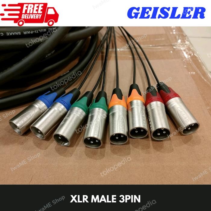 kabel snake isi 8 channel kabel snake 8ch komplit jack xlr male female masih ready