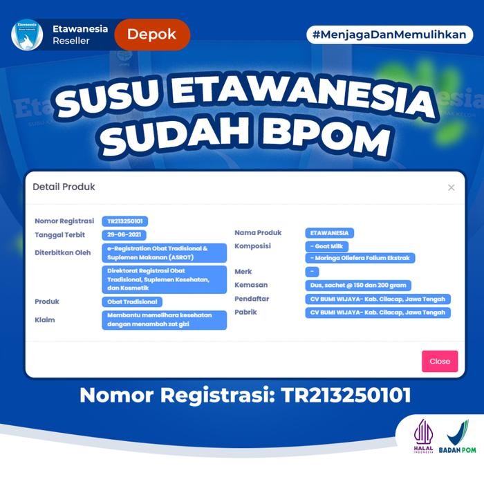 

(Expert) ETAWANESIA ETAWA BIRU Susu Kambing Etawa 5 X Lebih Efektif Dari Yang Sejenis + Ekstrak