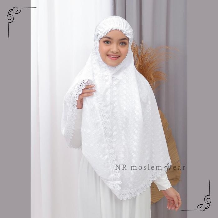 KERUDUNG BERGO HAJI & UMROH , JILBAB PUTIH ,PERLENGKAPAN HAJI UMROH