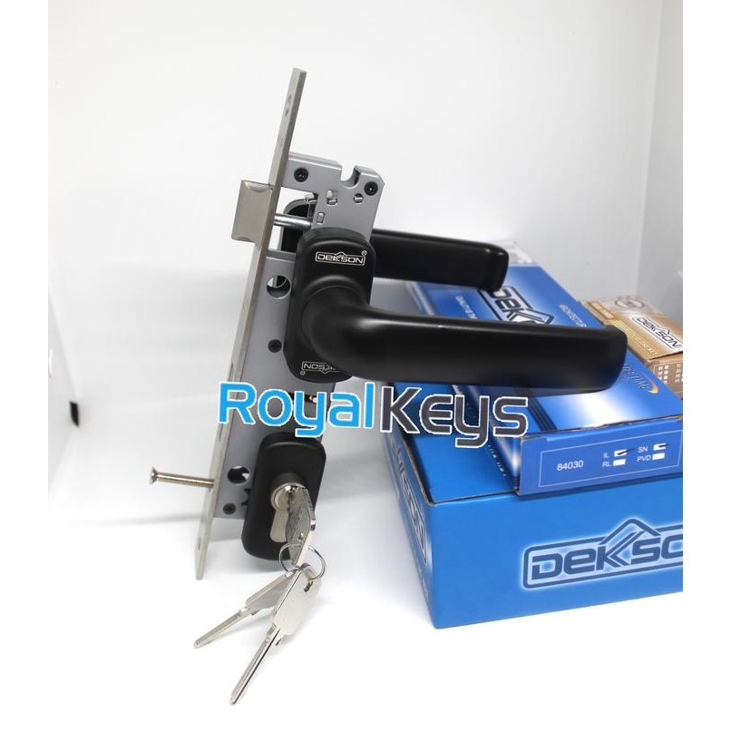 Paket Set Handle Dekkson Dekson LHR 0816 Hitam Gagang Pintu Aluminium