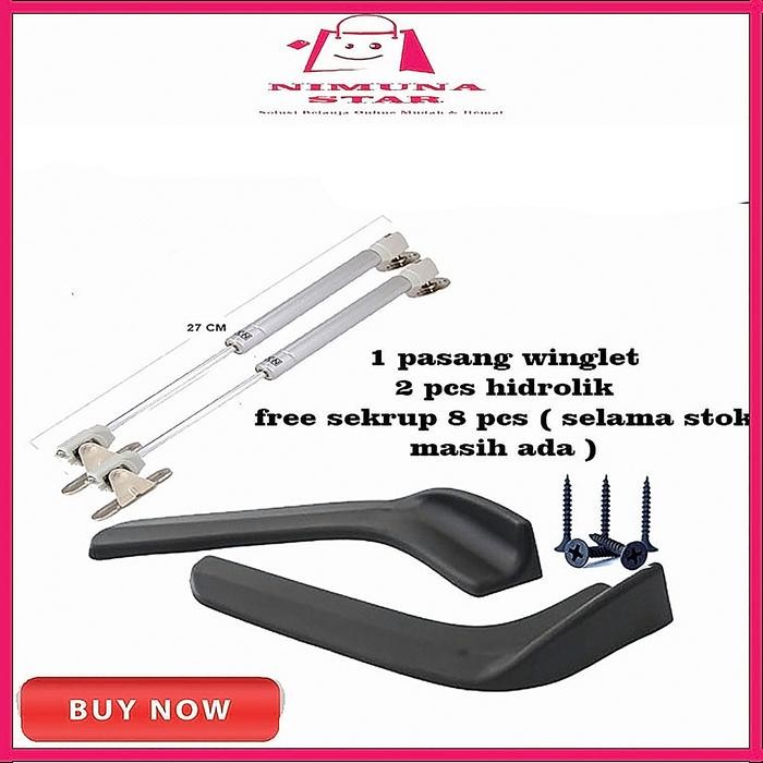 1 Paket Lengkap Winglet Mobil Winglet Bumper Truk & Bus + 2 Hidrolik