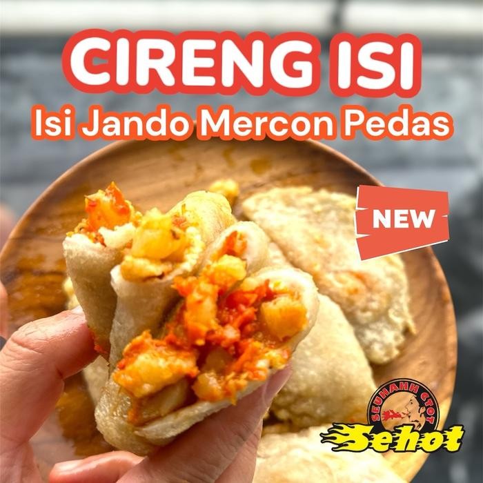

New Cireng Isi Jando Tetelan Sapi Pedas Ukuran Sedang 1 Pack isi 5 Pcs (vakum)