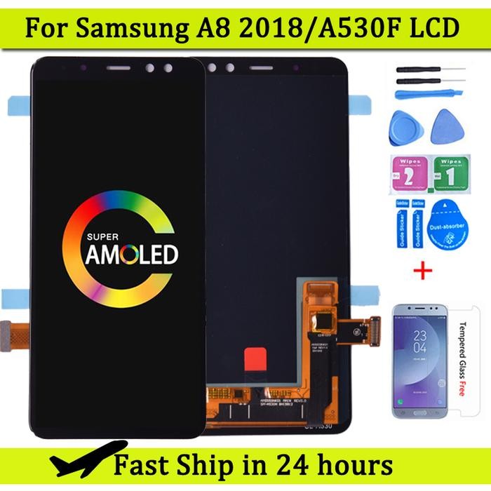 Super Amoled For SAMSUNG A8 2018 A530 A530F LCD Display Touch Sc