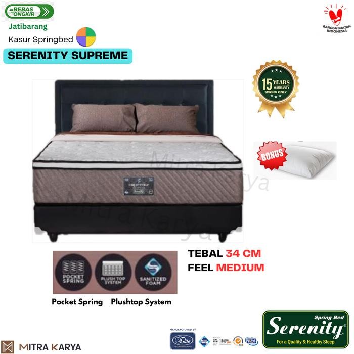 Springbed Serenity Plush Top / Kasur Elite Serenity Supreme By Elite
