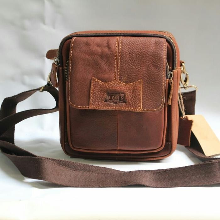 TERBARU tas pria kulit asli import/tas selempang kulit asli import