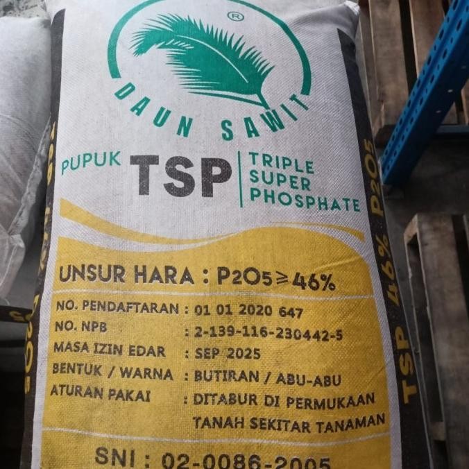 Terlaris New Pupuk Tsp Daun Sawit Kemasan 50Kg Original Pabrik 100% Ori