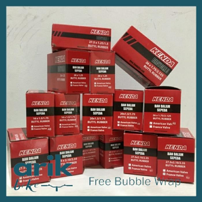 Ban Dalam Sepeda 27.5 X1.25 1.5 1.75 2.10 2.35 Kenda Kecil Besar Fv Av