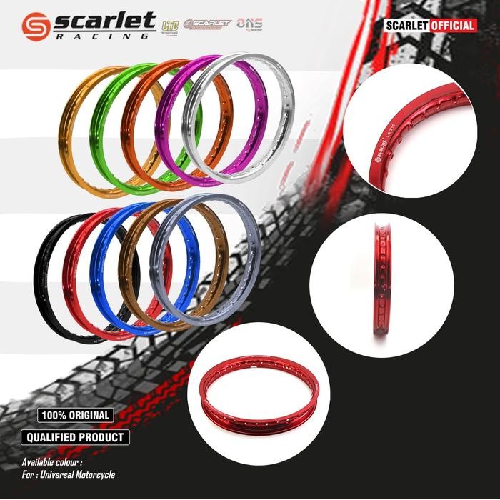 SCARLET RACING Velg Motor Pelek Rim Alloy Ring 16 140 Aksesoris Foto
