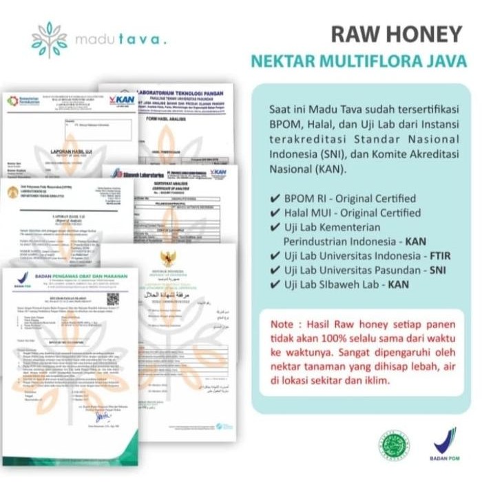

Madu Murni Tava Nektar Multiflora Java Pure Raw Honey