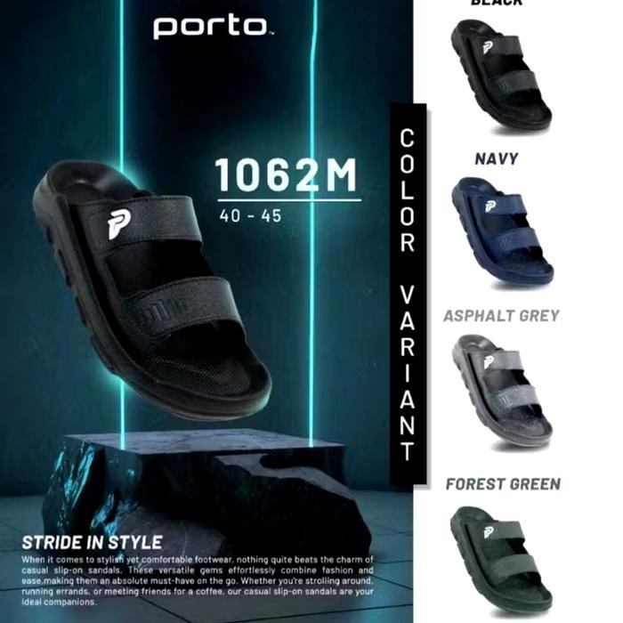 Terbaru Sandal Selop Porto 1062M Sandal Karet Pria Ban2
