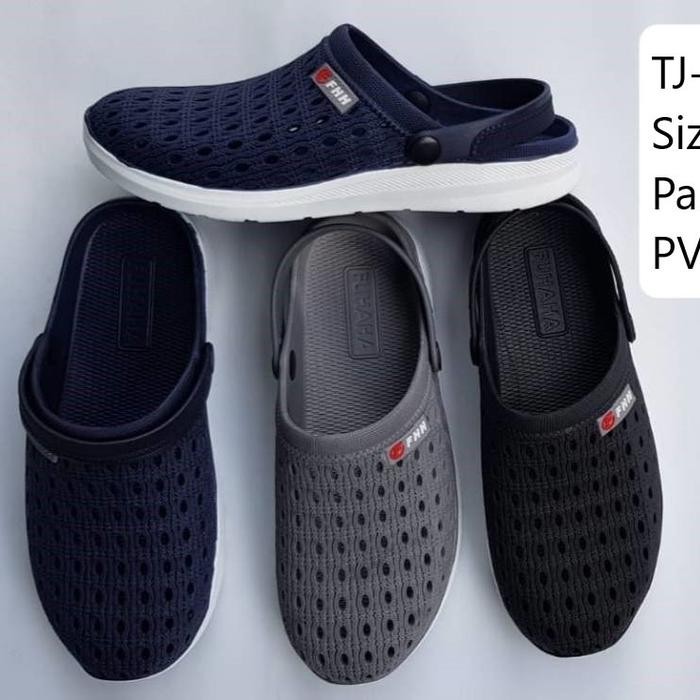 Terbaru Tj-807 Sandal Baim Karet Pria Sandal Kodok Karet Pria Merek Fuhaha Ukuran 37-43